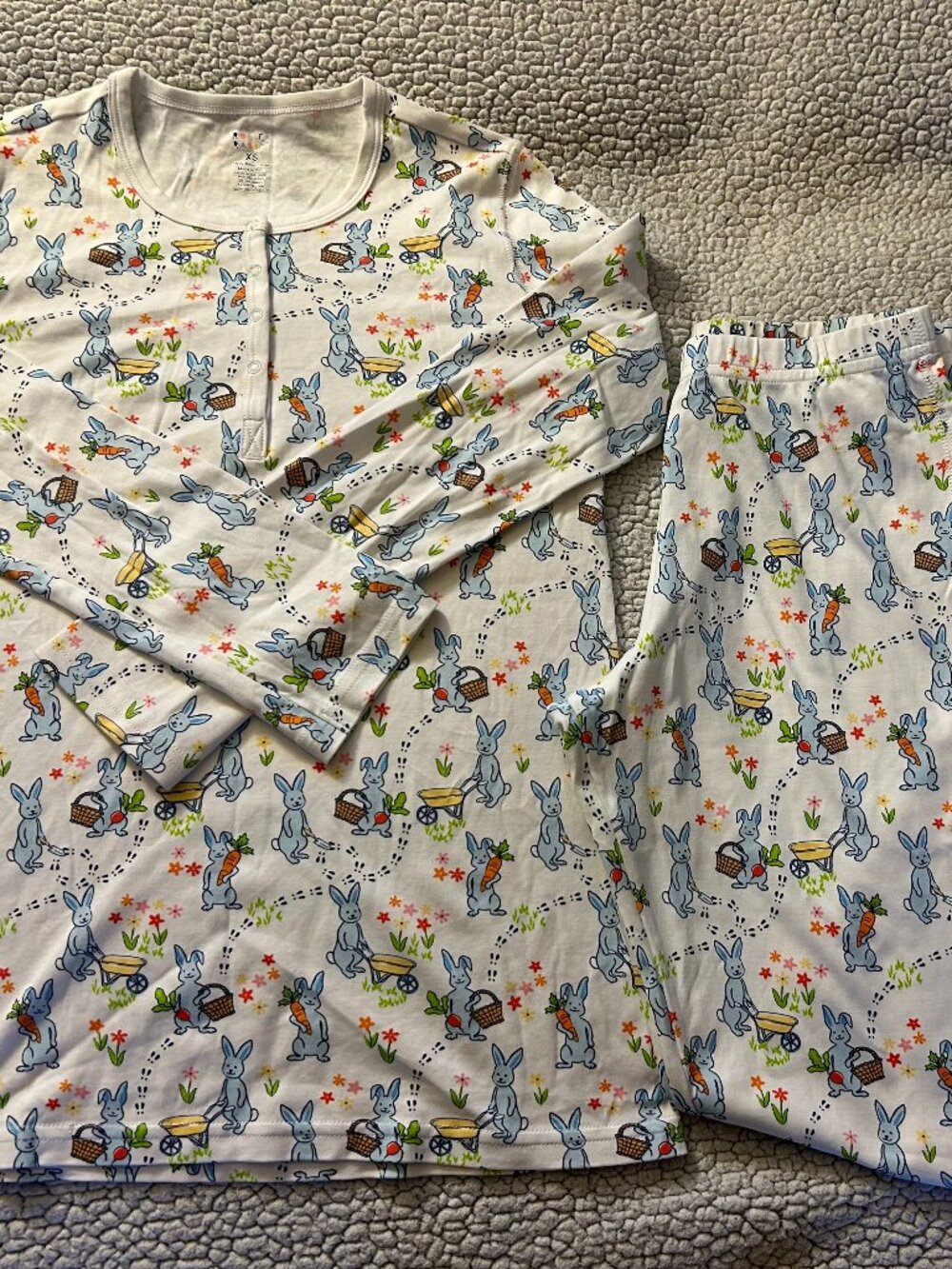 Roller Rabbit -- matching pijama set, easter, blue bunny, design